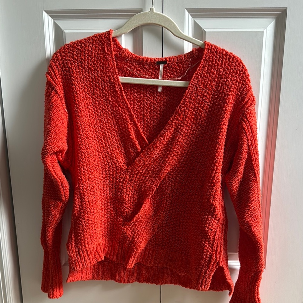 Cozy Red V-Neck Sweater